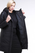 Оптом Куртка зимняя женская классическая черного цвета 100-921_701Ch в Казани, фото 7