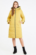 Оптом Куртка зимняя женская желтого цвета 100-927_56J в Санкт-Петербурге