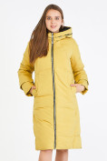 Оптом Куртка зимняя женская желтого цвета 100-927_56J в Новосибирске, фото 2