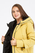 Оптом Куртка зимняя женская желтого цвета 100-927_56J в Новосибирске, фото 6