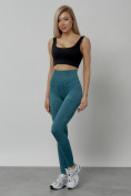Оптом Легинсы для фитнеса женские бирюзового цвета 1001Br в Астане, фото 8