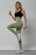 Оптом Легинсы для фитнеса женские цвета хаки 1001Kh в Саратове, фото 17