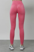 Оптом Легинсы для фитнеса женские розового цвета 1001R в Хабаровске, фото 11