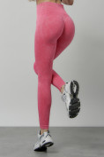 Оптом Легинсы для фитнеса женские розового цвета 1001R, фото 17