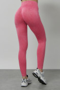 Оптом Легинсы для фитнеса женские розового цвета 1001R в Кемерово, фото 18
