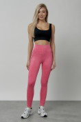 Оптом Легинсы для фитнеса женские розового цвета 1001R в Астане, фото 3