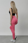 Оптом Легинсы для фитнеса женские розового цвета 1001R в Самаре, фото 5