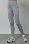 Оптом Легинсы для фитнеса женские серого цвета 1001Sr в Самаре, фото 2