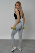 Оптом Легинсы для фитнеса женские серого цвета 1001Sr в Оренбурге, фото 22