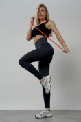 Оптом Легинсы для фитнеса женские темно-серого цвета 1001TC в Саратове, фото 16