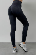 Оптом Легинсы для фитнеса женские темно-серого цвета 1001TC в Сочи, фото 7