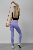 Оптом Легинсы для фитнеса женские фиолетового цвета 1002F в Астане, фото 14