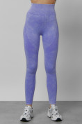 Оптом Легинсы для фитнеса женские фиолетового цвета 1002F, фото 6
