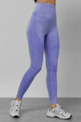 Оптом Легинсы для фитнеса женские фиолетового цвета 1002F в Сочи, фото 8