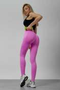 Оптом Легинсы для фитнеса женские розового цвета 1002R в Ростове-на-Дону, фото 17