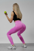 Оптом Легинсы для фитнеса женские розового цвета 1002R в Томске, фото 3