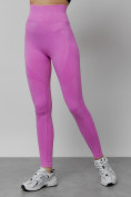 Оптом Легинсы для фитнеса женские розового цвета 1002R, фото 5
