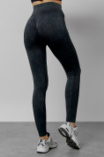 Оптом Легинсы для фитнеса женские темно-серого цвета 1002TC, фото 6