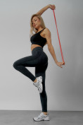 Оптом Легинсы для фитнеса женские темно-серого цвета 1002TC в Краснодаре, фото 8