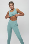 Оптом Костюм для фитнеса женский бирюзового цвета 1003Br, фото 13