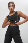 Оптом Костюм для фитнеса женский черного цвета 1003Ch в Екатеринбурге, фото 18