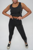 Оптом Костюм для фитнеса женский черного цвета 1003Ch, фото 19