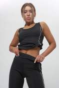 Оптом Костюм для фитнеса женский черного цвета 1003Ch, фото 8