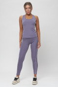 Оптом Костюм для фитнеса женский фиолетового цвета 1003F, фото 2