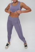 Оптом Костюм для фитнеса женский фиолетового цвета 1003F, фото 20