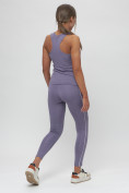 Оптом Костюм для фитнеса женский фиолетового цвета 1003F, фото 5