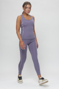 Оптом Костюм для фитнеса женский фиолетового цвета 1003F, фото 7