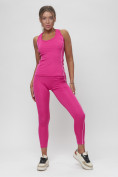 Оптом Костюм для фитнеса женский розового цвета 1003R, фото 2
