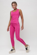 Оптом Костюм для фитнеса женский розового цвета 1003R, фото 3