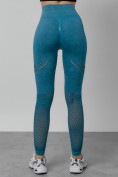 Оптом Легинсы для фитнеса женские бирюзового цвета 1004Br в Перми, фото 5