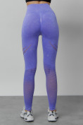 Оптом Легинсы для фитнеса женские фиолетового цвета 1004F в Перми, фото 11