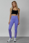 Оптом Легинсы для фитнеса женские фиолетового цвета 1004F, фото 18