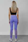 Оптом Легинсы для фитнеса женские фиолетового цвета 1004F в Волгоградке, фото 5