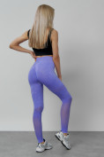 Оптом Легинсы для фитнеса женские фиолетового цвета 1004F в Ижевск, фото 6