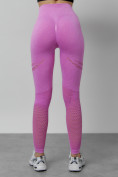 Оптом Легинсы для фитнеса женские розового цвета 1004R в Сочи, фото 10
