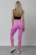 Оптом Легинсы для фитнеса женские розового цвета 1004R в Астане, фото 4
