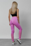 Оптом Легинсы для фитнеса женские розового цвета 1004R в Саратове, фото 6