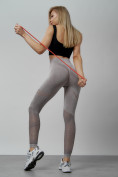 Оптом Легинсы для фитнеса женские серого цвета 1004Sr в Саратове, фото 10