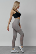 Оптом Легинсы для фитнеса женские серого цвета 1004Sr в Саратове, фото 18