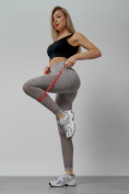 Оптом Легинсы для фитнеса женские серого цвета 1004Sr в Оренбурге, фото 8