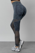 Оптом Легинсы для фитнеса женские темно-серого цвета 1004TC в Астане, фото 6