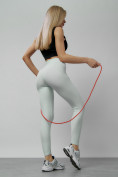 Оптом Легинсы для фитнеса женские белого цвета 1005Bl в Алма-Ате, фото 10