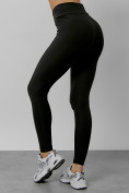 Оптом Легинсы для фитнеса женские черного цвета 1005Ch в Астане, фото 14