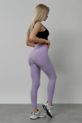 Оптом Легинсы для фитнеса женские фиолетового цвета 1005F в Самаре, фото 17