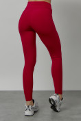 Оптом Легинсы для фитнеса женские красного цвета 1005Kr в Сочи, фото 10