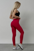 Оптом Легинсы для фитнеса женские красного цвета 1005Kr в Ижевск, фото 21